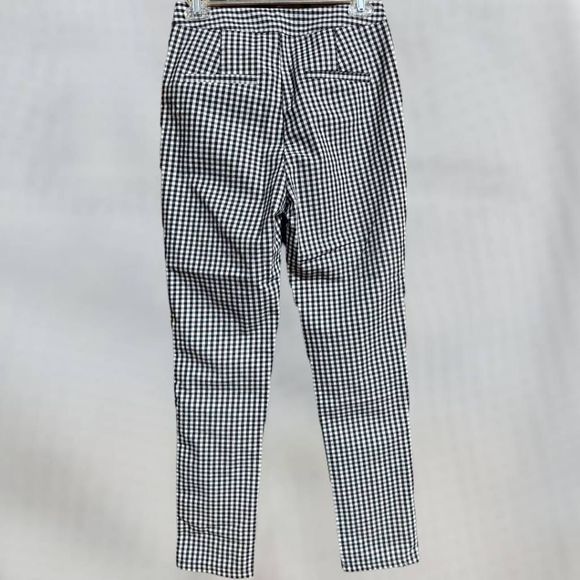 Lucy Wang Make It Fair Gingham Trouser Pants, Small, Black And White, NWT - Picture 13 of 14